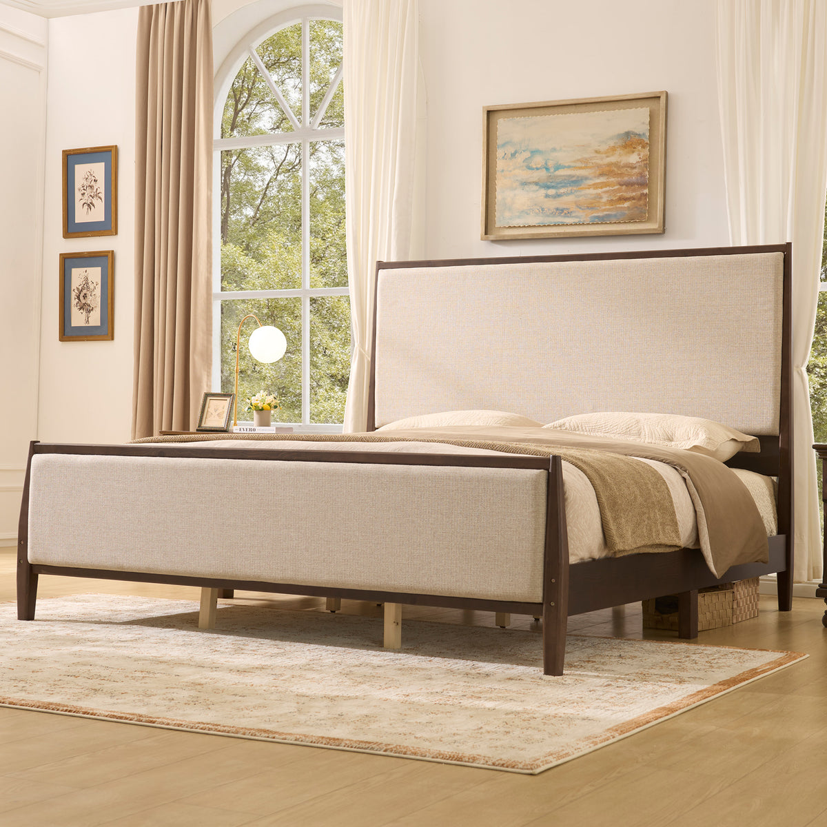 Slumber Tall Solid Wood Bed Frame CK Dark Walnut Bed