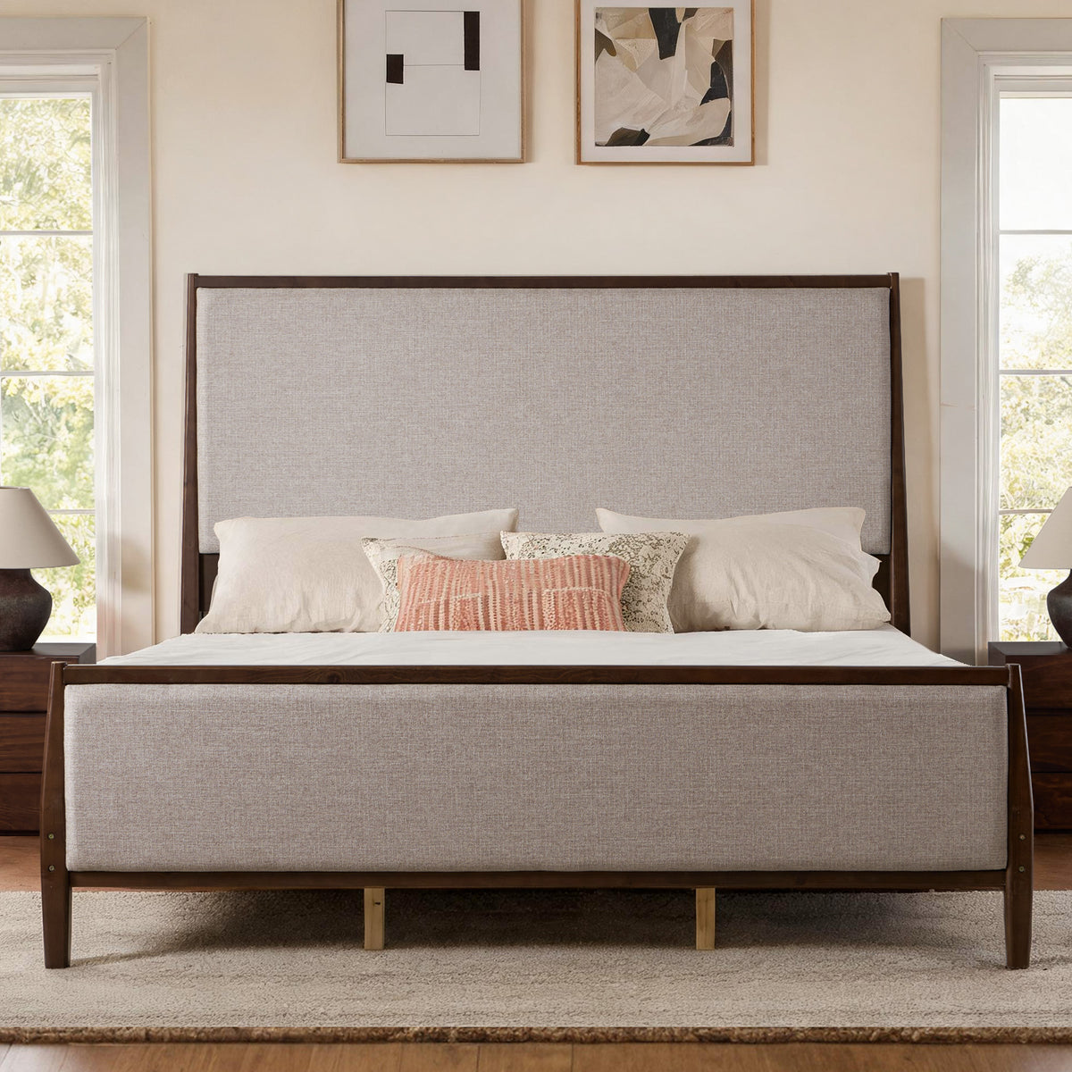 Slumber Tall Solid Wood Bed Frame CK Dark Walnut Bed