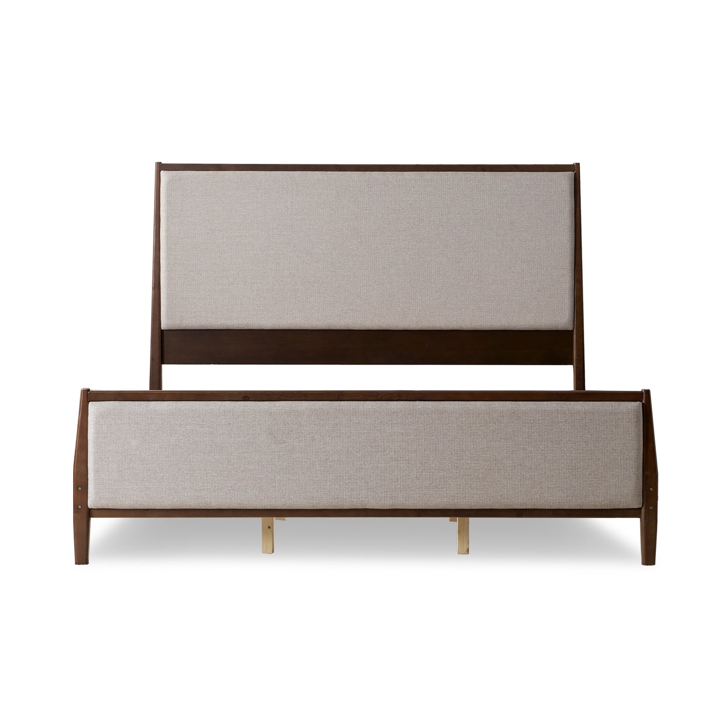 Slumber Tall Solid Wood Bed Frame King Dark Walnut Bed