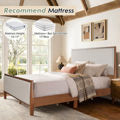 Slumber Tall Solid Wood Bed Frame CK Walnut Bed