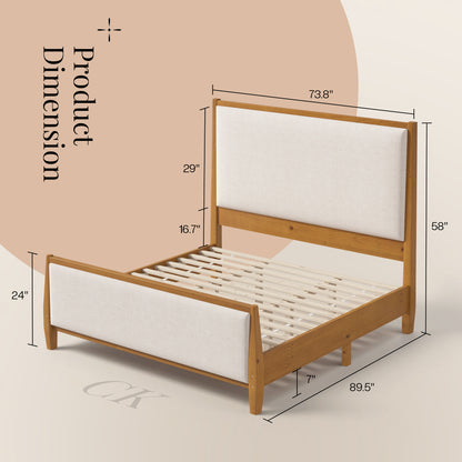 Slumber Tall Solid Wood Bed Frame CK Walnut Bed