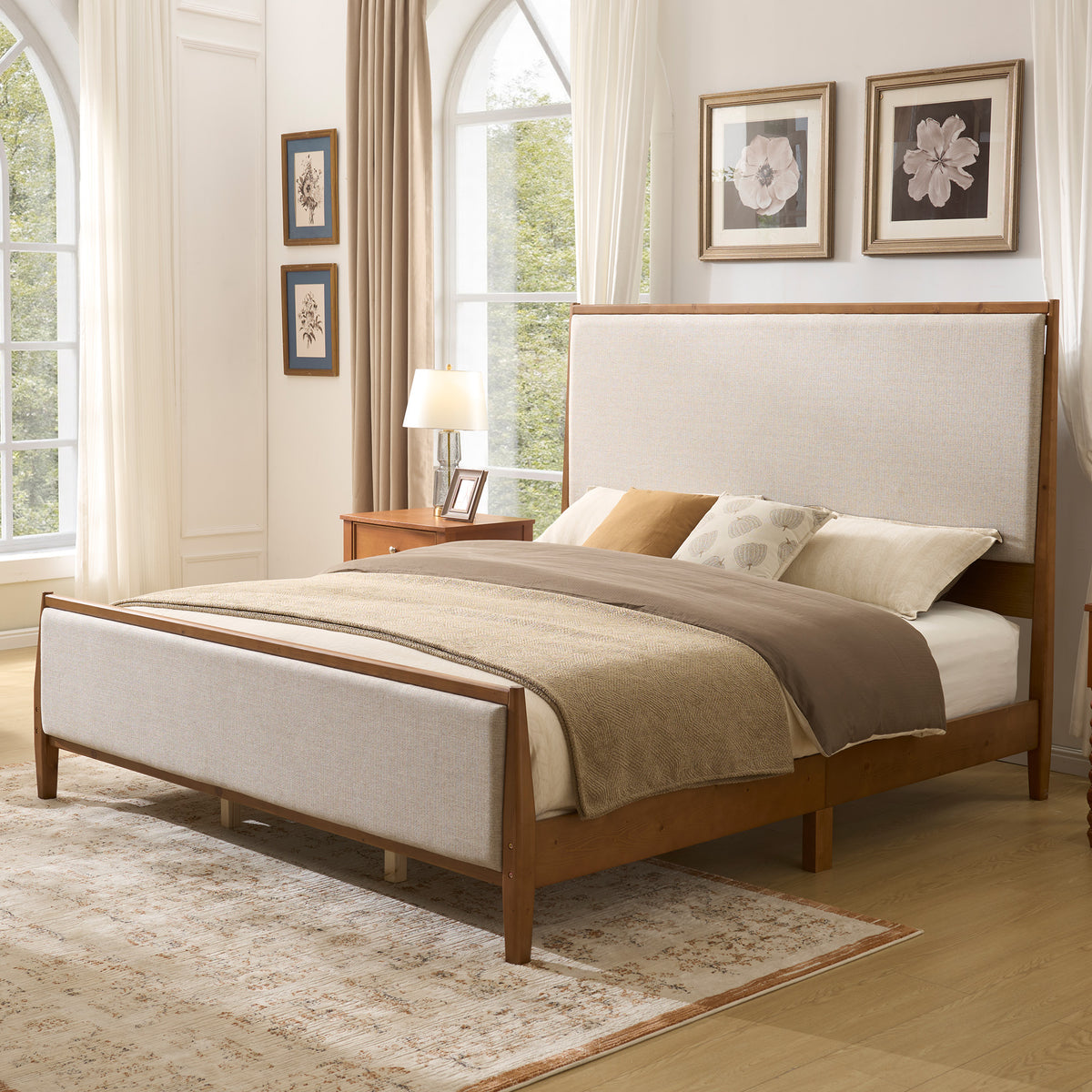 Slumber Tall Solid Wood Bed Frame CK Walnut Bed