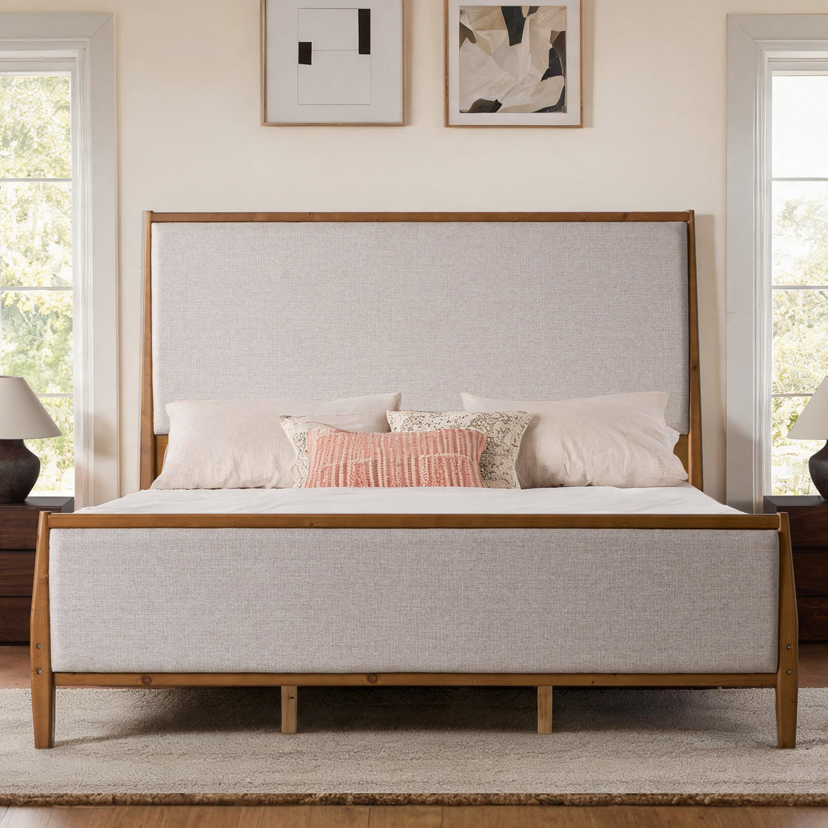 Slumber Tall Solid Wood Bed Frame King Walnut Bed