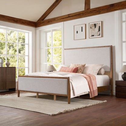 Slumber Tall Solid Wood Bed Frame Queen Walnut Bed
