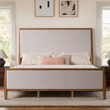 Slumber Tall Solid Wood Bed Frame Queen Walnut Bed