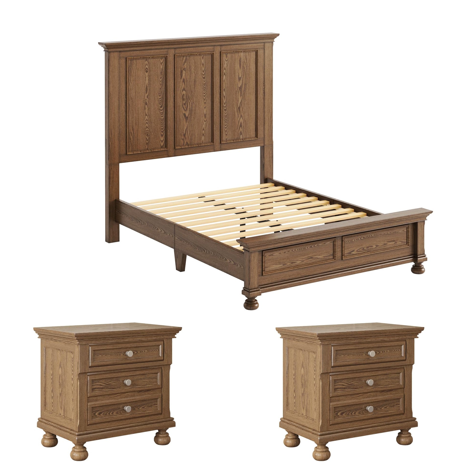 Bobbin Solid Wood Bedroom Set Amerlife 