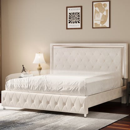 Hues LED Bed Frame-F-CREAM