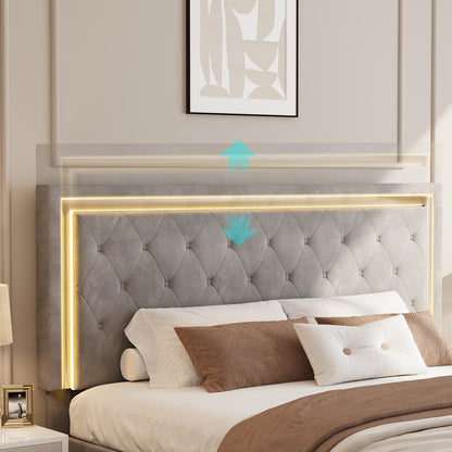 Hues LED Bed Frame-F-GREY