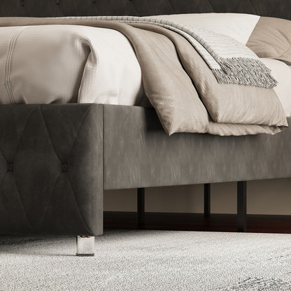 Hues LED Bed Frame-Q-BLACK