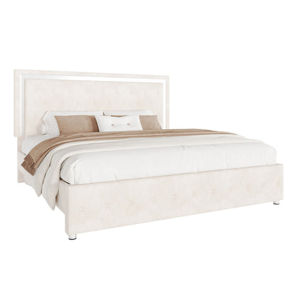 Hues LED Bed Frame-Q-CREAM