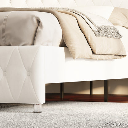 Hues LED Bed Frame-Q-WHITE