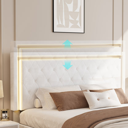 Hues LED Bed Frame-Q-WHITE