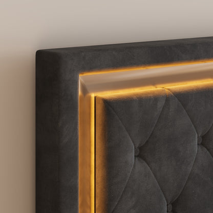 Hues LED Bed Frame-T-BLACK