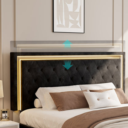 Hues LED Bed Frame-T-BLACK