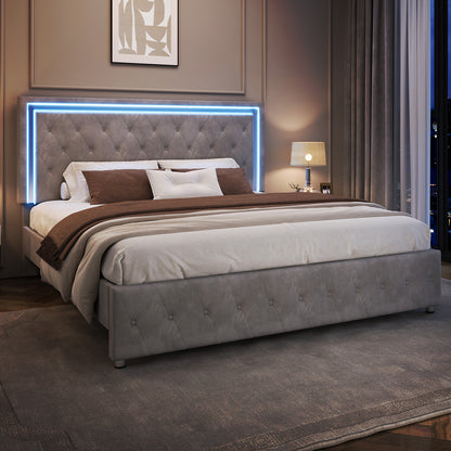 Hues LED Bed Frame-T-GREY