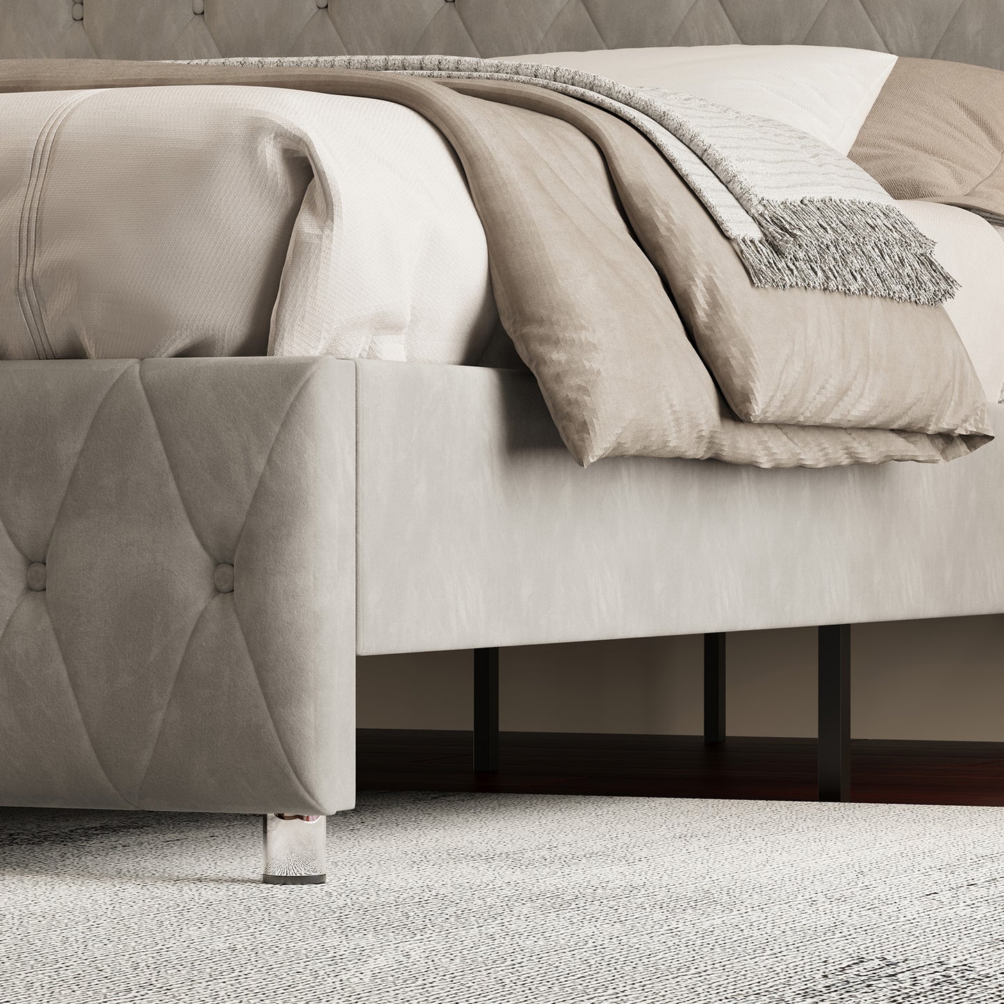 Hues LED Bed Frame-T-GREY