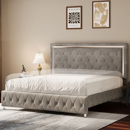 Hues LED Bed Frame-T-GREY