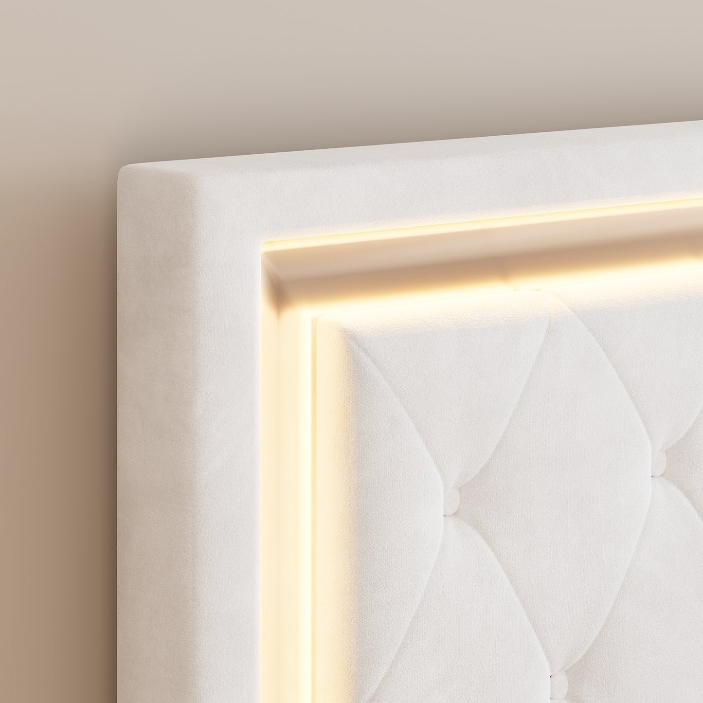 Hues LED Bed Frame-T-WHITE