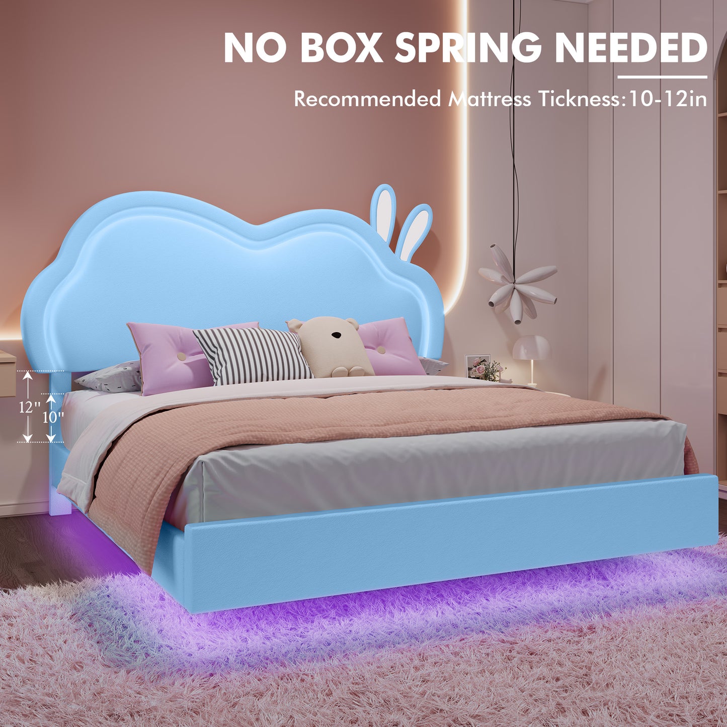 Luna Floating Cloud Bed Amerlife Blue / Full