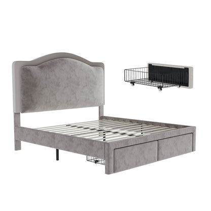 BUB025 LED Storage Bed Grey