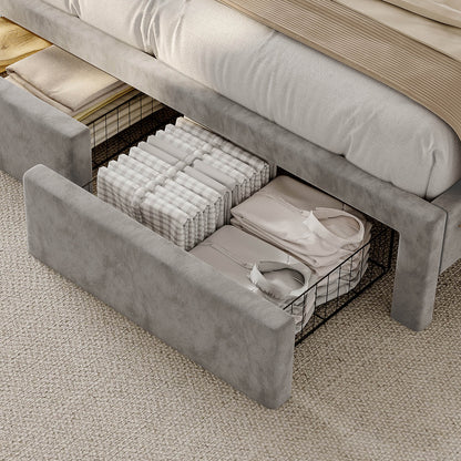 BUB025 LED Storage Bed Grey