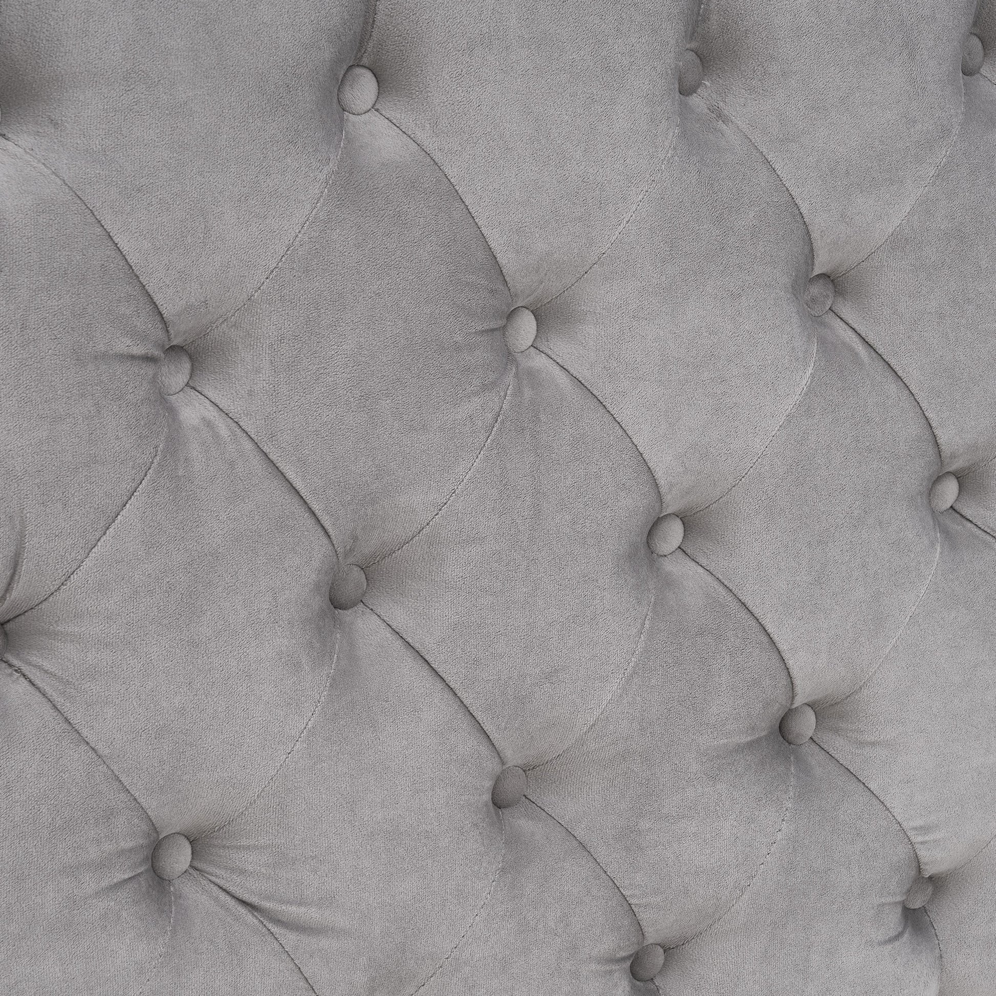 Swoon Velvet Canopy Bed Frame Amerlife Grey / Queen