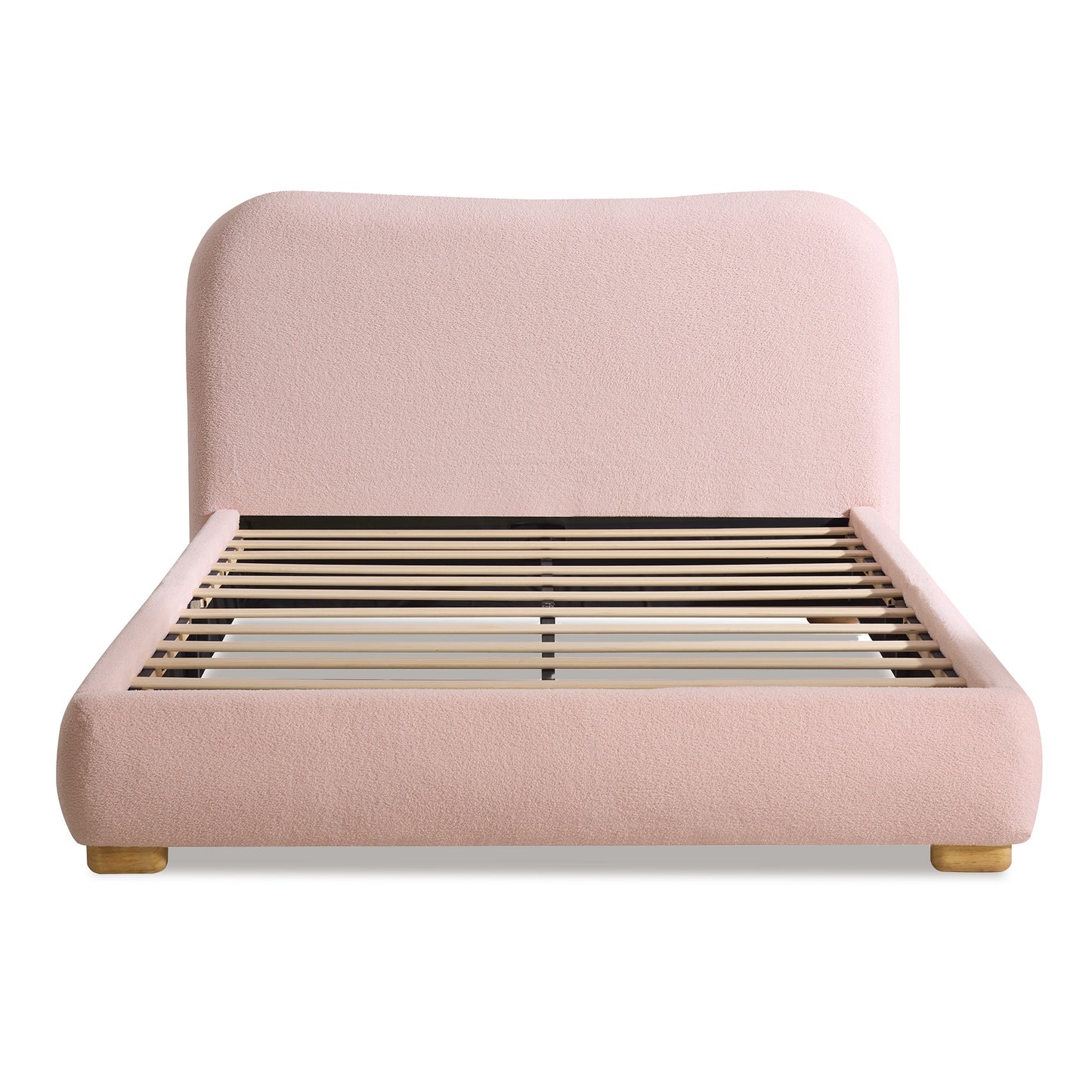 Slump Cloud Curved Upholstered Bed Frame Full Pink