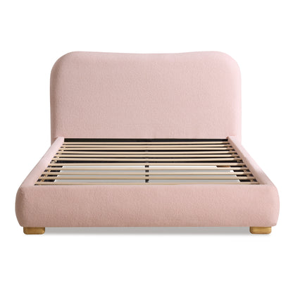 Slump Cloud Curved Upholstered Bed Frame Full Pink