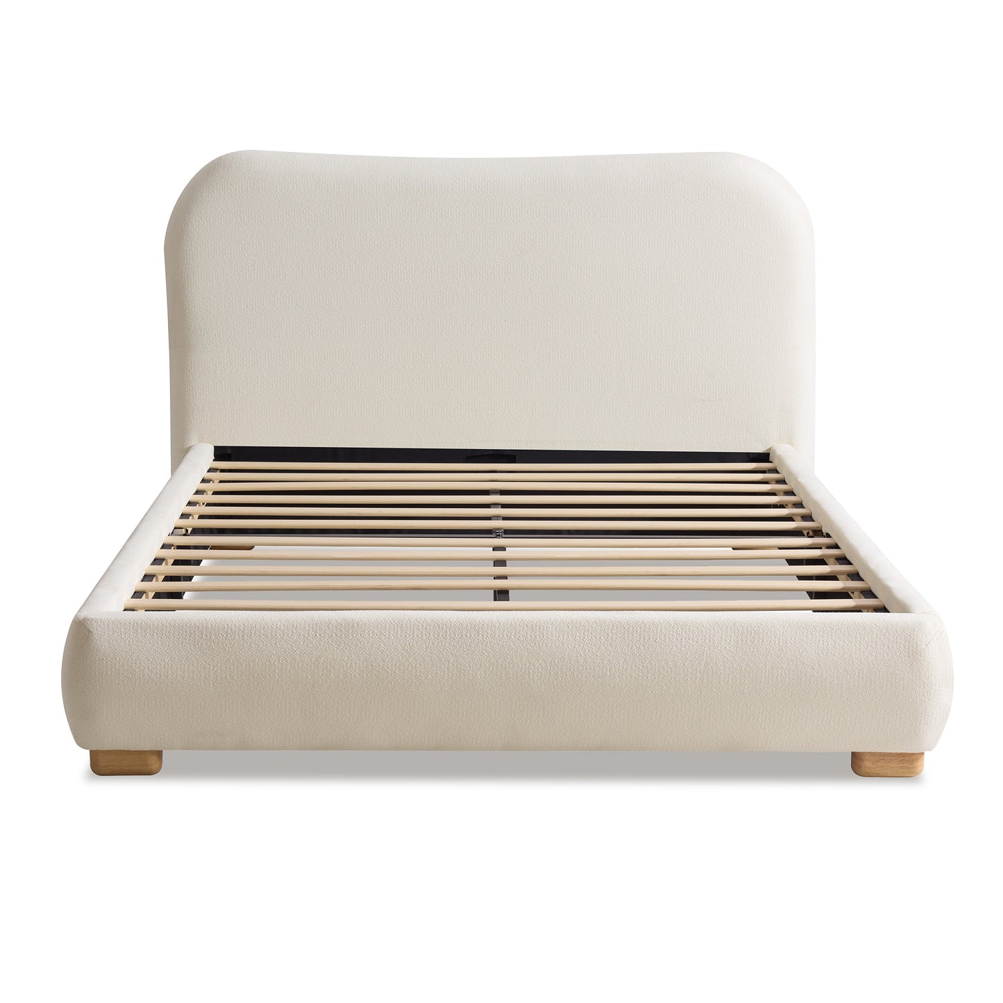 Slump Cloud Curved Upholstered Bed Frame Queen Pink