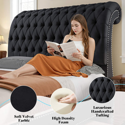 Windsor Sleigh Bed Frame -Black