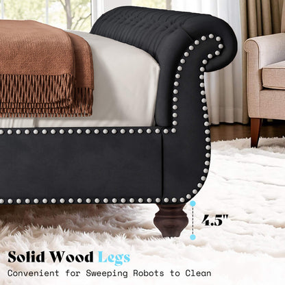 Windsor Sleigh Bed Frame -Black