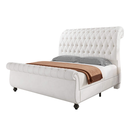 Windsor Sleigh Bed Frame -White