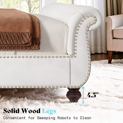 Windsor Sleigh Bed Frame -White