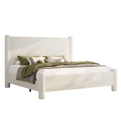 Clouds Boucle Upholstered Bed Frame Amerlife