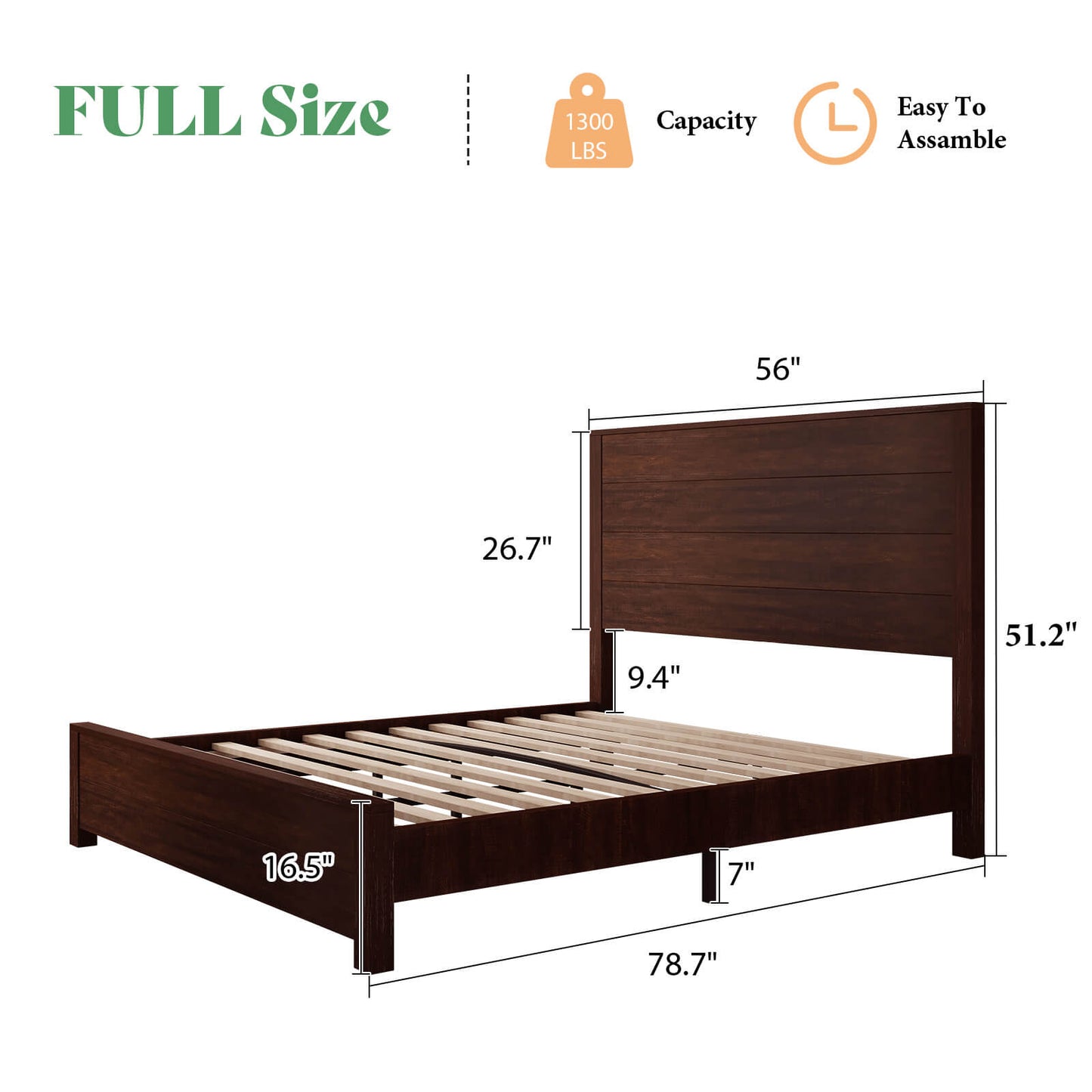 Timber Solid Wood Bed Frame Amerlife