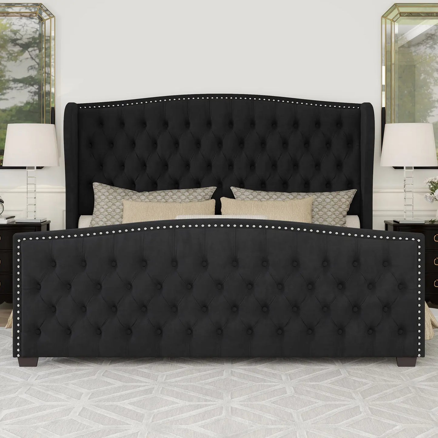 McCarthy Queen Bed Frame Amerlife Black