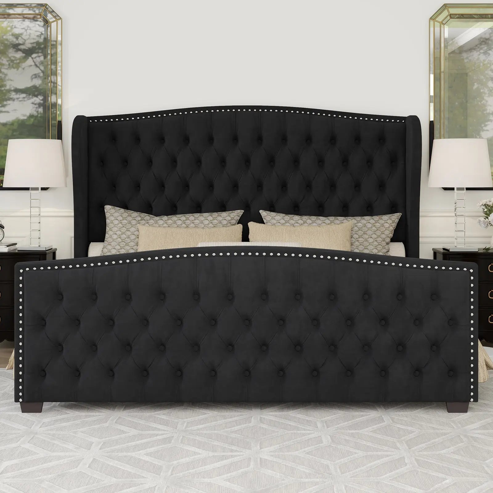 McCarthy Queen Bed Frame Amerlife Black