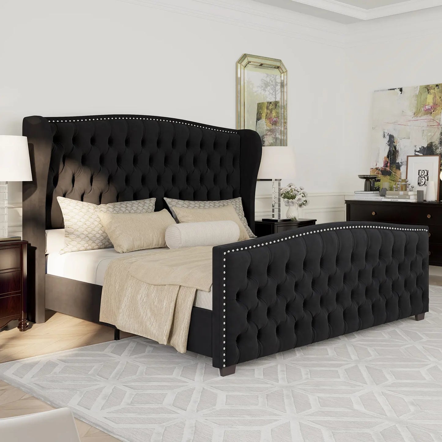 McCarthy Queen Bed Frame Amerlife Black