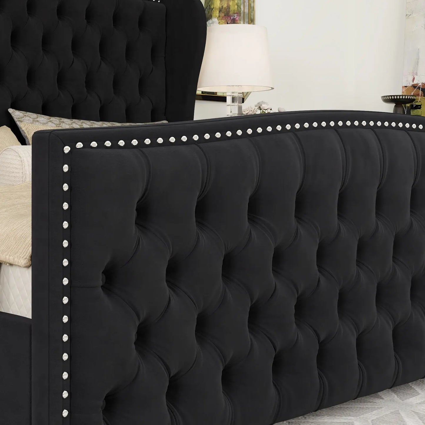 McCarthy Queen Bed Frame Amerlife Black