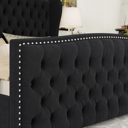 McCarthy Queen Bed Frame Amerlife Black