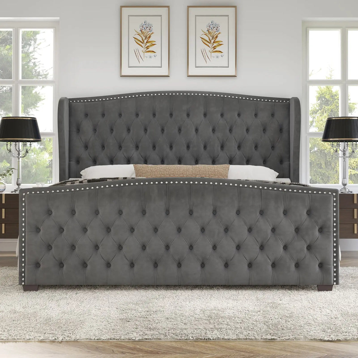 McCarthy Queen Bed Frame Amerlife Grey