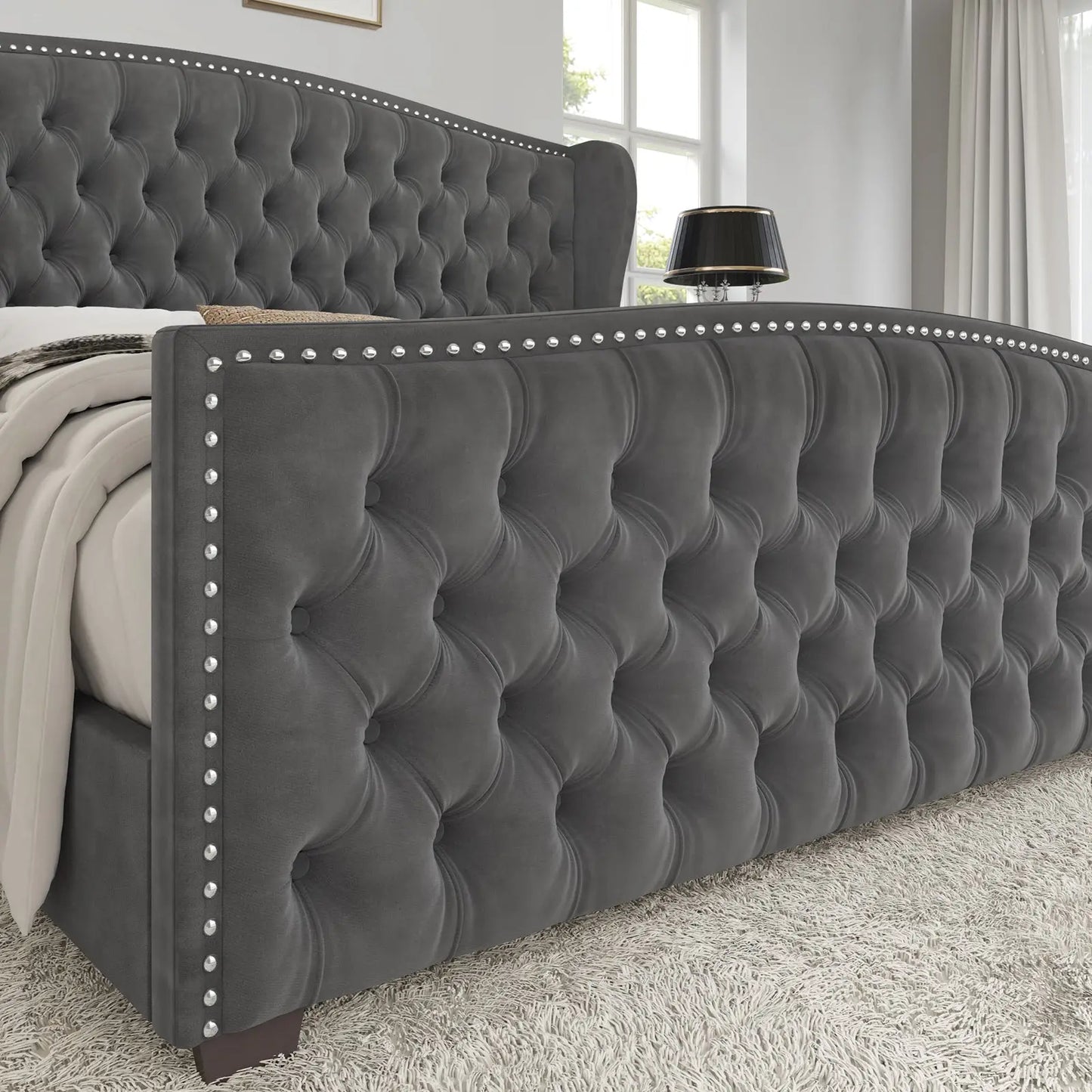 McCarthy Queen Bed Frame Amerlife Grey