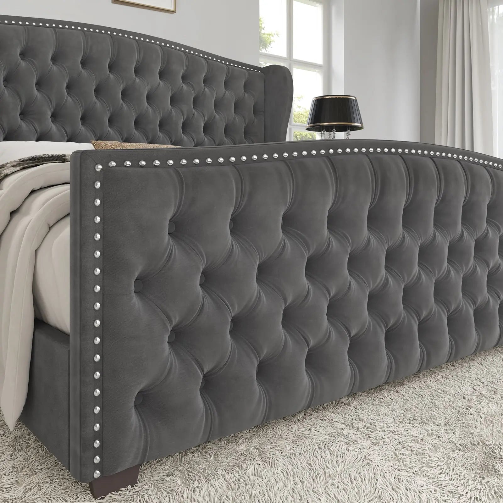 McCarthy Queen Bed Frame Amerlife Grey