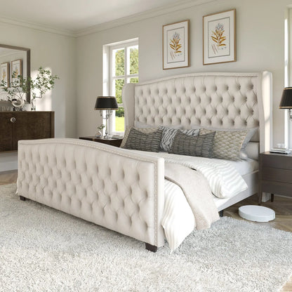 McCarthy Queen Bed Frame Amerlife Cream