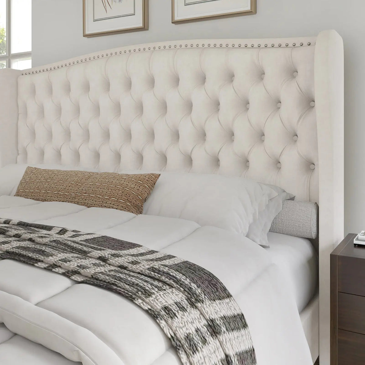 McCarthy Queen Bed Frame Amerlife Cream