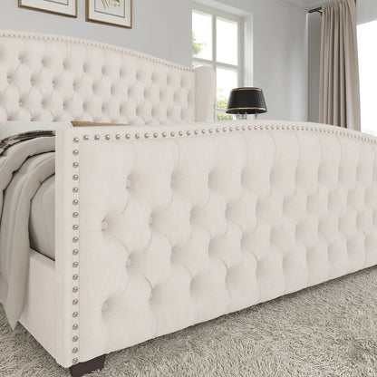 McCarthy Queen Bed Frame Amerlife Cream