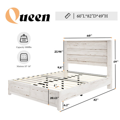 Sequoia Queen Farmhouse Bed Frame Amerlife