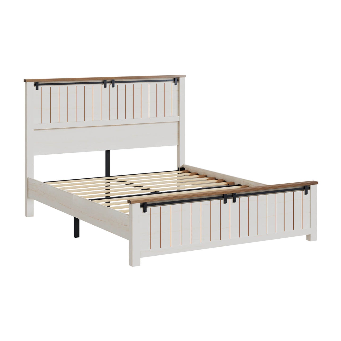 Tennyson Storage Wooden Bed Frame-Full(White)