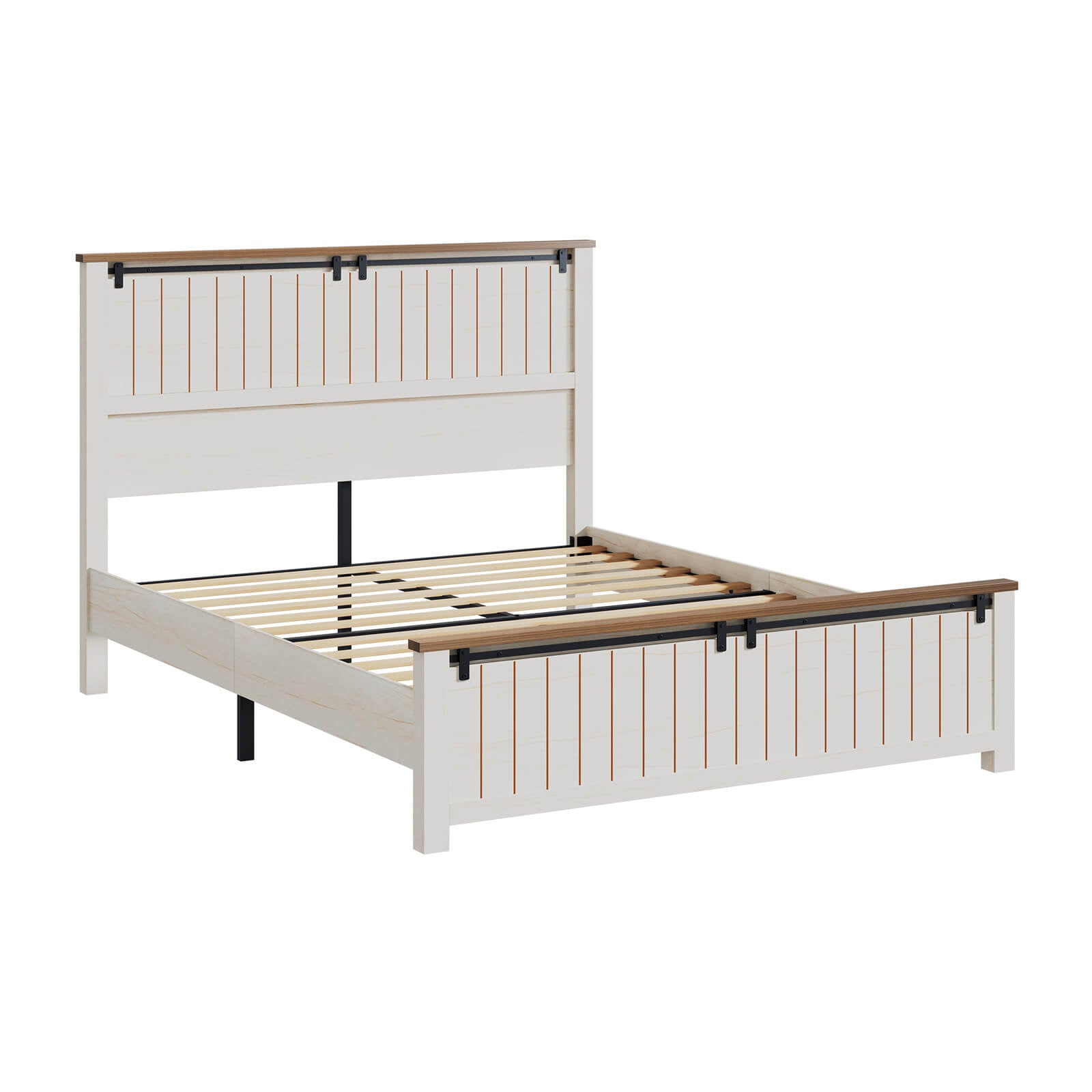 Tennyson Storage Wooden Bed Frame-Queen(White)