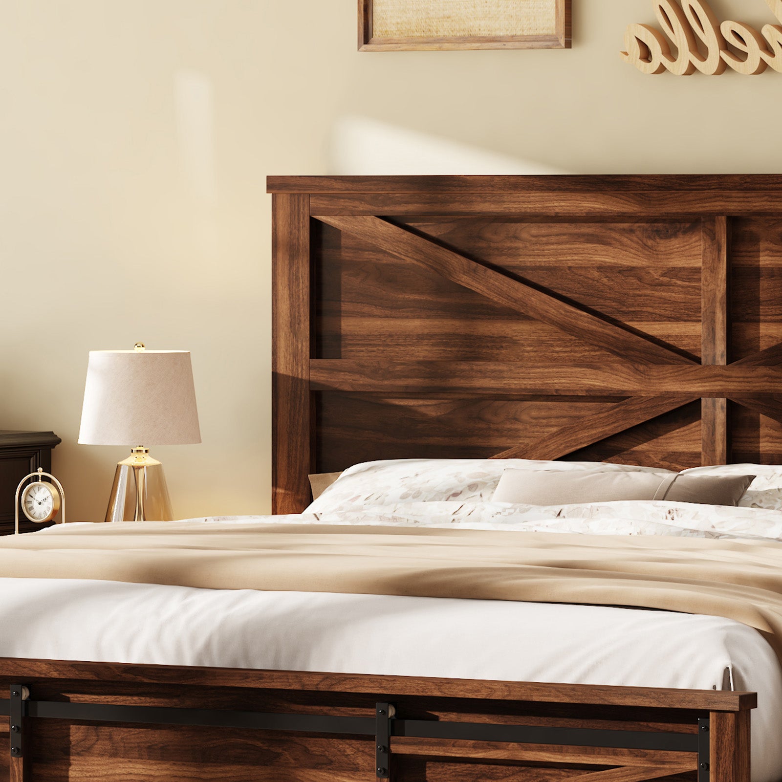 Barrow Bed Frame - Full / Red Brown